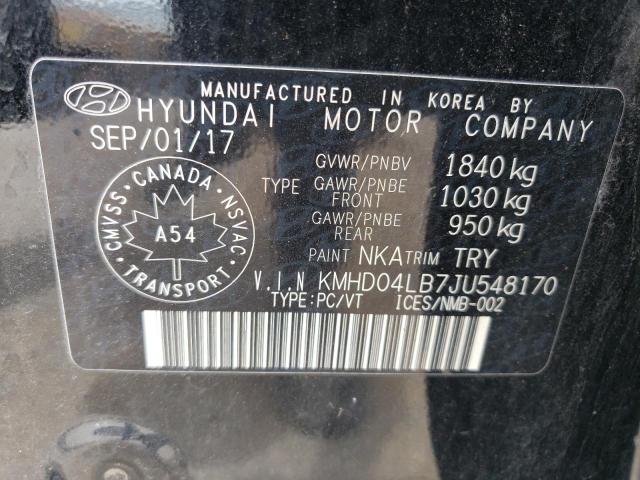 KMHD04LB7JU548170 2018 HYUNDAI ELANTRA - Image 13