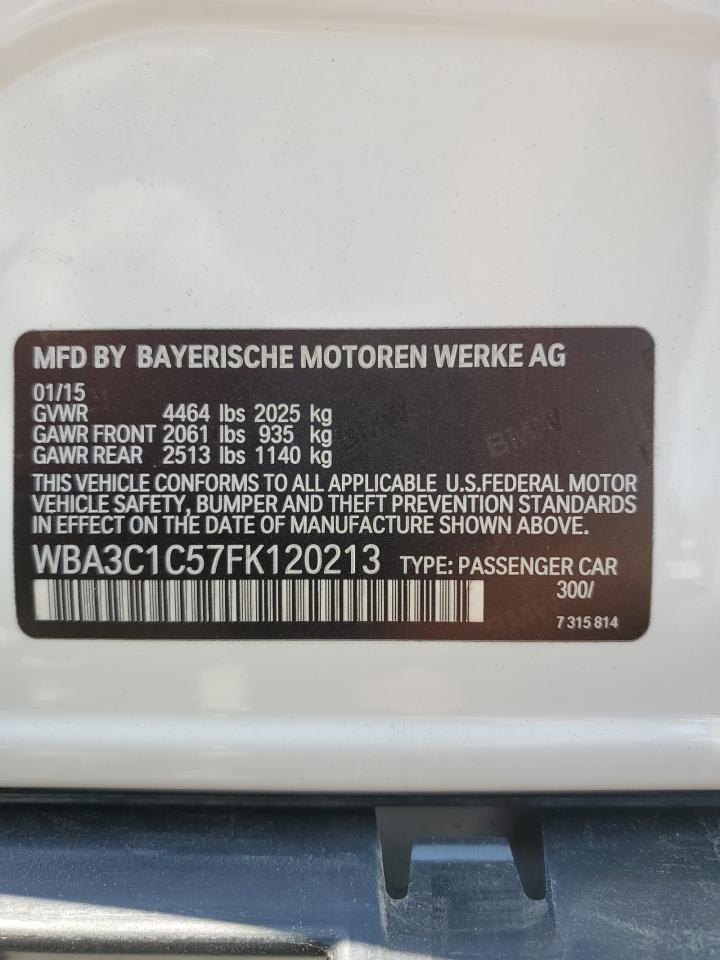 WBA3C1C57FK120213 2015 BMW 328 I Sulev