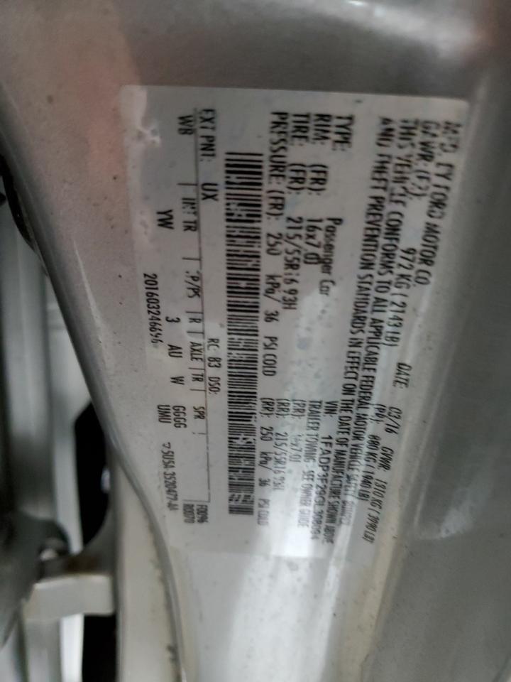 1FADP3F29GL308094 FORD FOCUS 2016