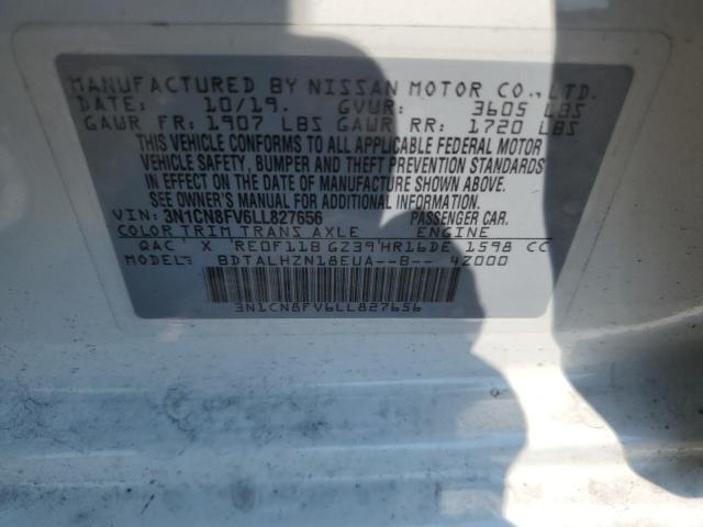 VIN 3N1CN8FV6LL827656 2020 Nissan Versa, SR no.12