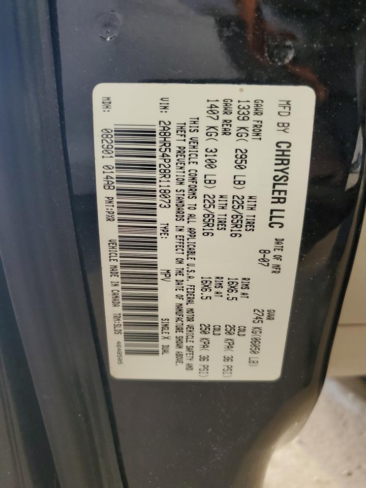 2A8HR54P28R118073 2008 Chrysler Town & Country Touring