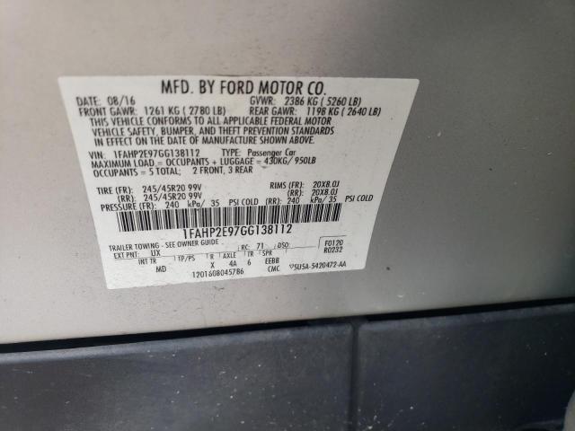 2016 FORD TAURUS SEL - 1FAHP2E97GG138112