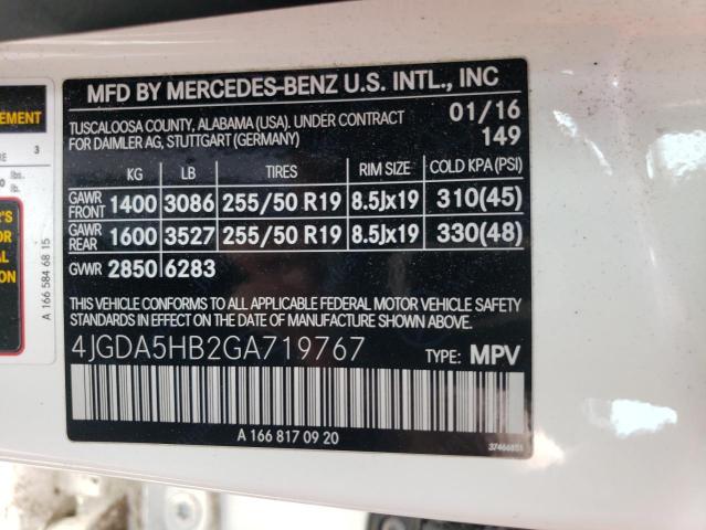2016 MERCEDES-BENZ GLE 350 4M 4JGDA5HB2GA719767