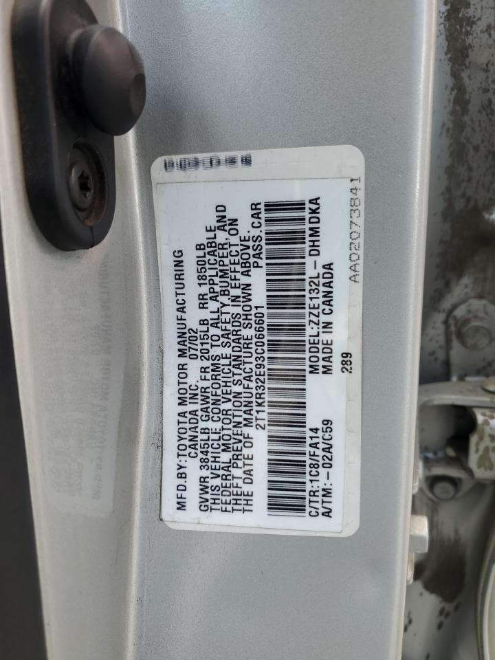 2T1KR32E93C066601 2003 Toyota Corolla Matrix Xr