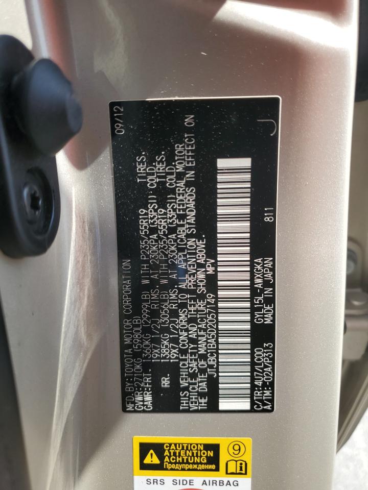 JTJBC1BA5D2057149 2013 Lexus Rx 450