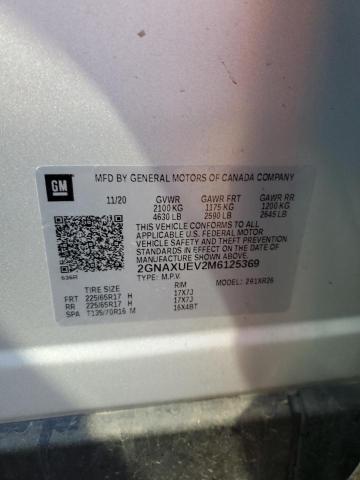 2021 CHEVROLET EQUINOX LT 2GNAXUEV2M6125369