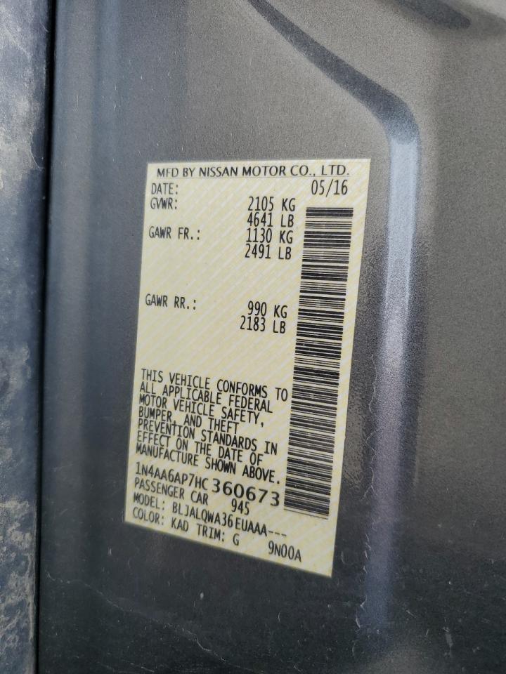 1N4AA6AP7HC360673 NISSAN MAXIMA 2017