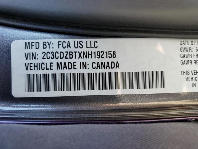 2022 DODGE CHALLENGER - 2C3CDZBTXNH192158