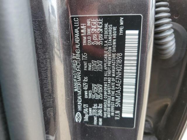 2022 Hyundai Tucson Se VIN: 5NMJA3AE7NH021898 Lot: 62505174