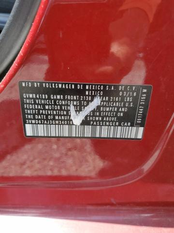 2016 Volkswagen Jetta Se VIN: 3VWD67AJ3GM340165 Lot: 61842414