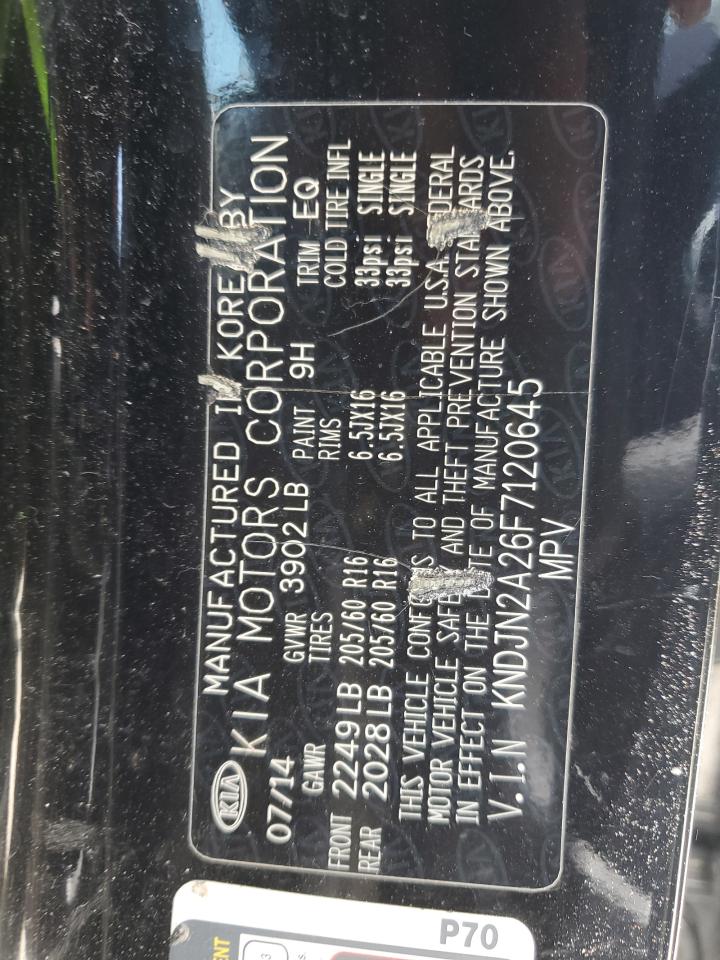 KNDJN2A26F7120645 2015 Kia Soul