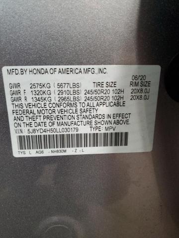 VIN 5J8YD4H50LL030179 2020 Acura MDX, Technology no.13