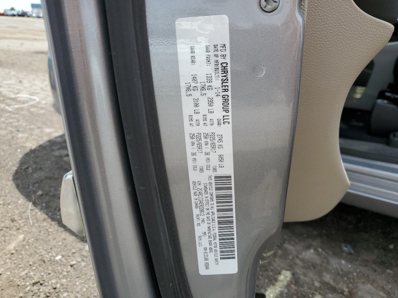 2C4RC1CG4ER228612 2014 Chrysler Town & Country Touring L