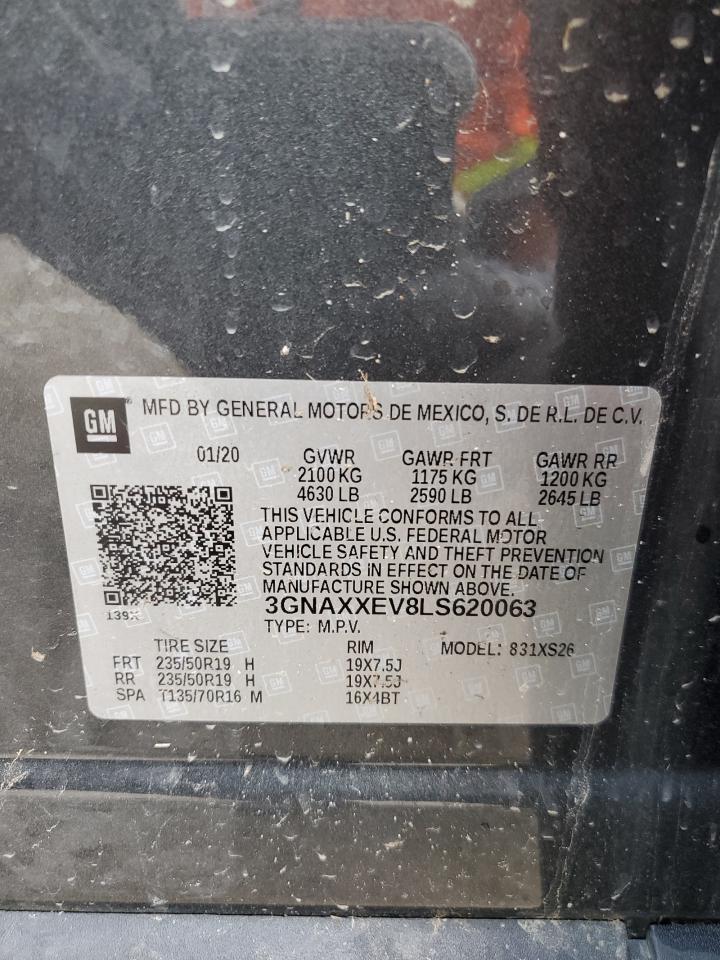 3GNAXXEV8LS620063 CHEVROLET EQUINOX 2020
