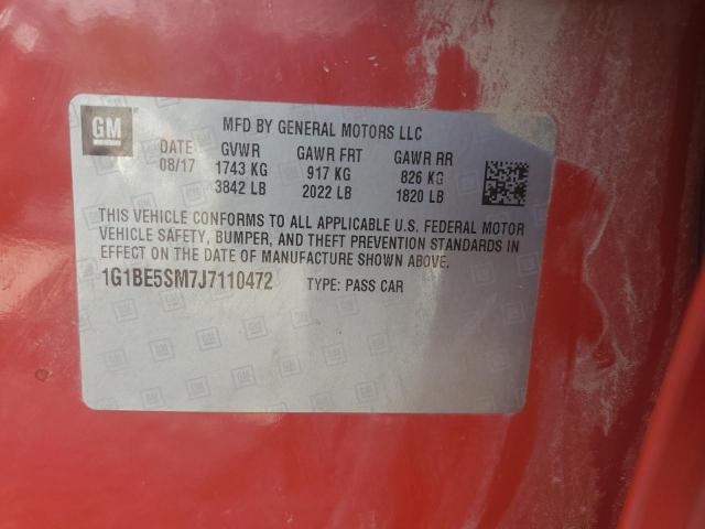 2018 CHEVROLET CRUZE LT - 1G1BE5SM7J7110472