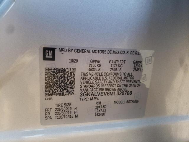 2021 GMC Terrain Slt VIN: 3GKALVEV6ML320708 Lot: 61402434