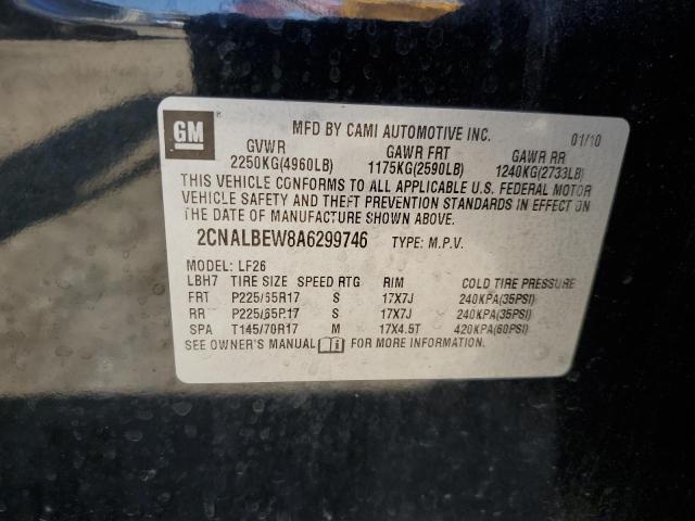 2CNALBEW8A6299746 2010 Chevrolet Equinox Ls