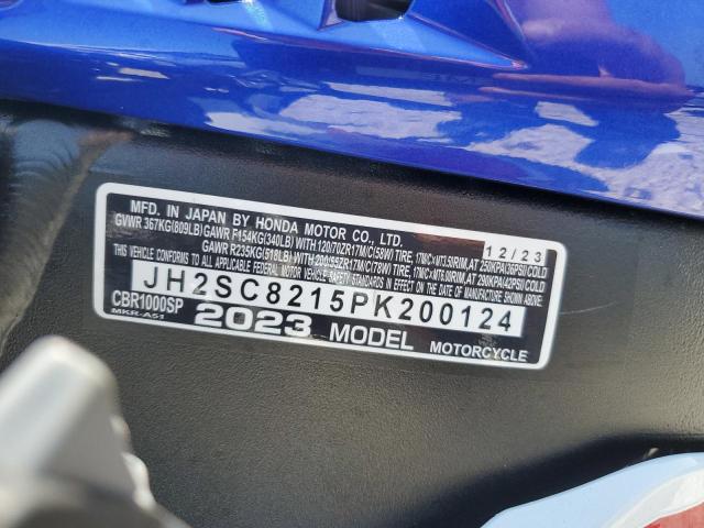 2023 HONDA CBR1000 SP JH2SC8215PK200124