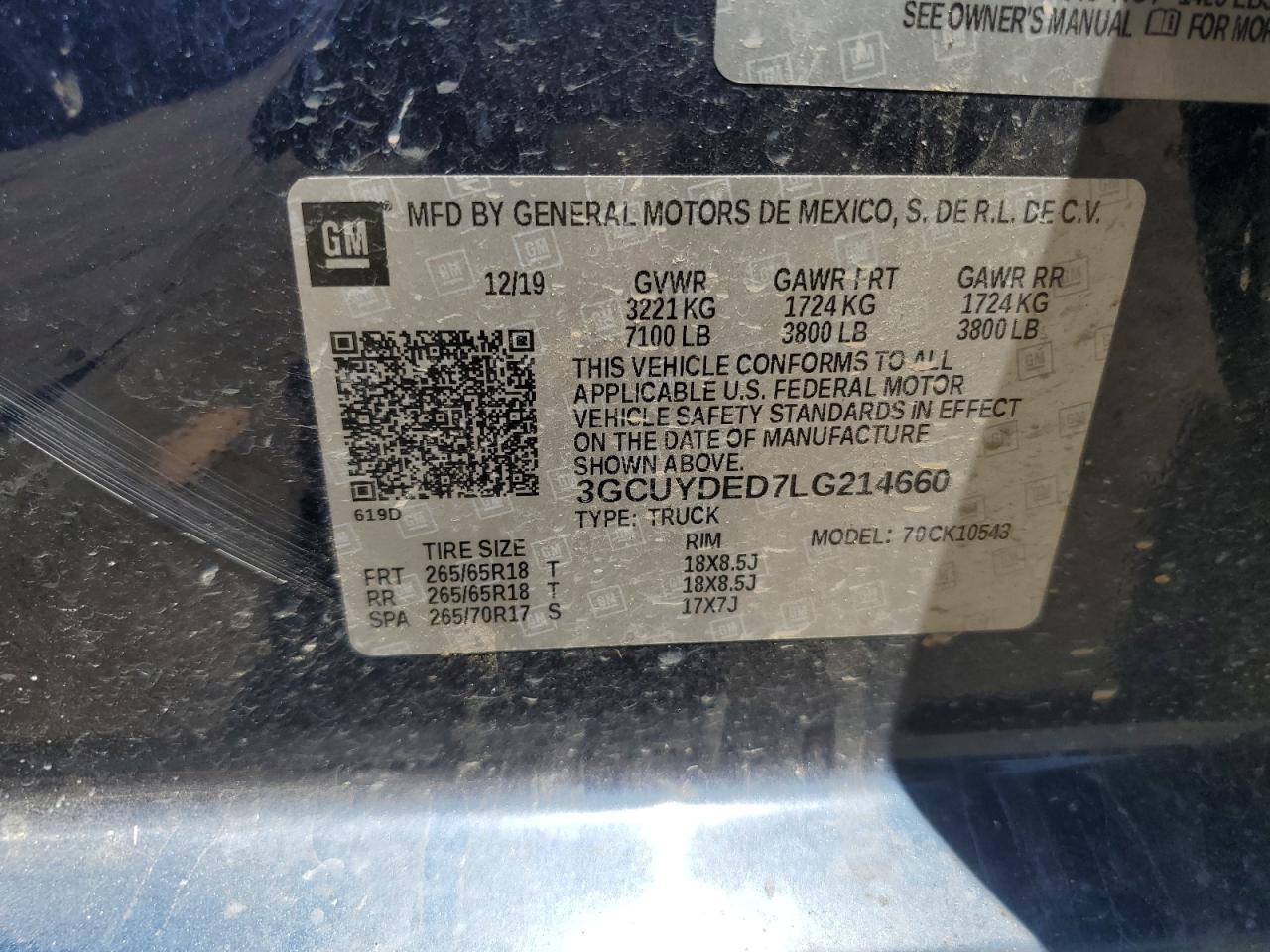 3GCUYDED7LG214660 CHEVROLET ALL Models 2020