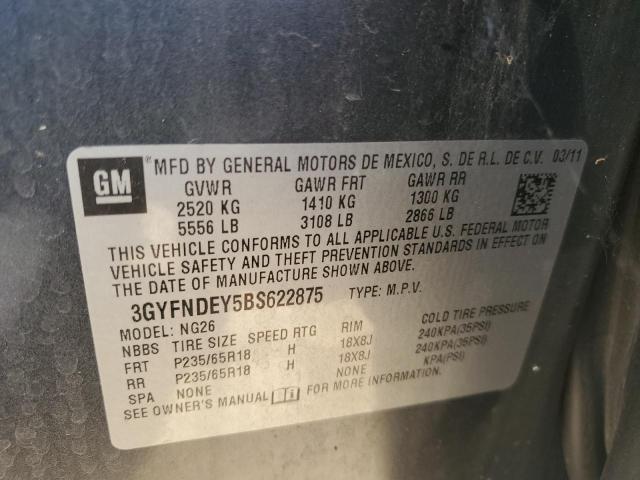 2011 Cadillac Srx Luxury Collection VIN: 3GYFNDEY5BS622875 Lot: 61909794