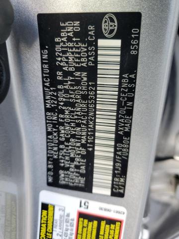 VIN 4T1C11AK2NU653621 2022 Toyota Camry, LE no.12