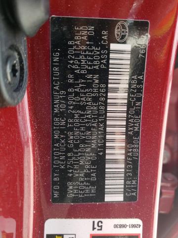 VIN 4T1C11AK1LU878268 2020 Toyota Camry, LE no.12