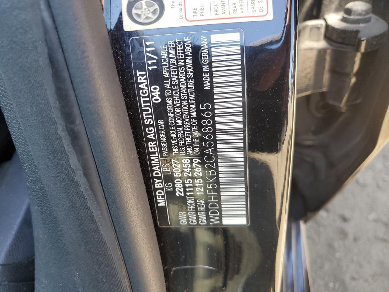 WDDHF5KB2CA568865 2012 Mercedes-Benz E 350