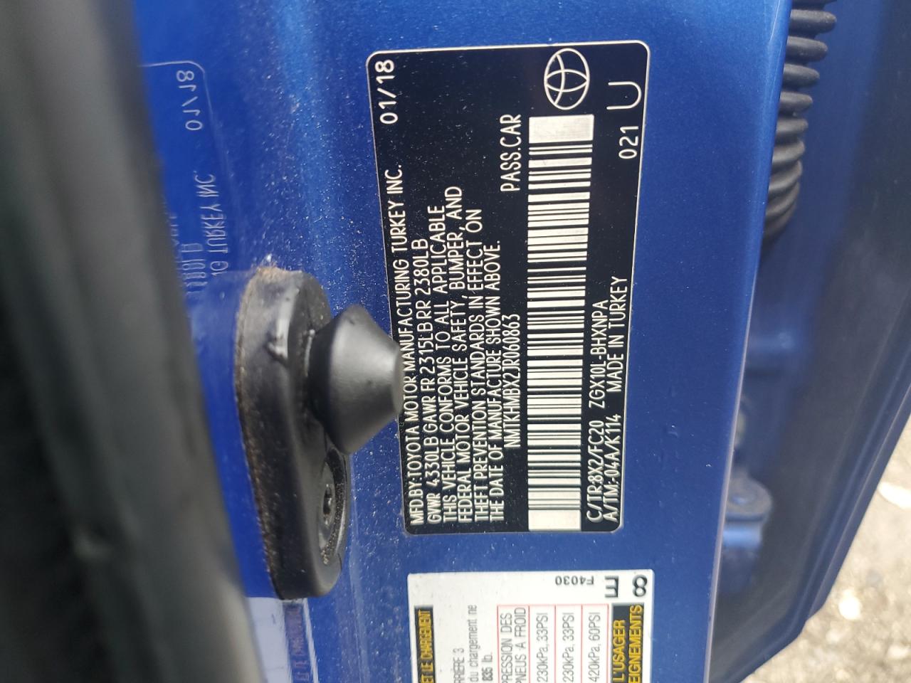 NMTKHMBX2JR060863 2018 Toyota C-Hr Xle