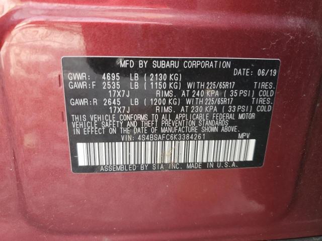 2019 SUBARU OUTBACK 2. - 4S4BSAFC6K3384261