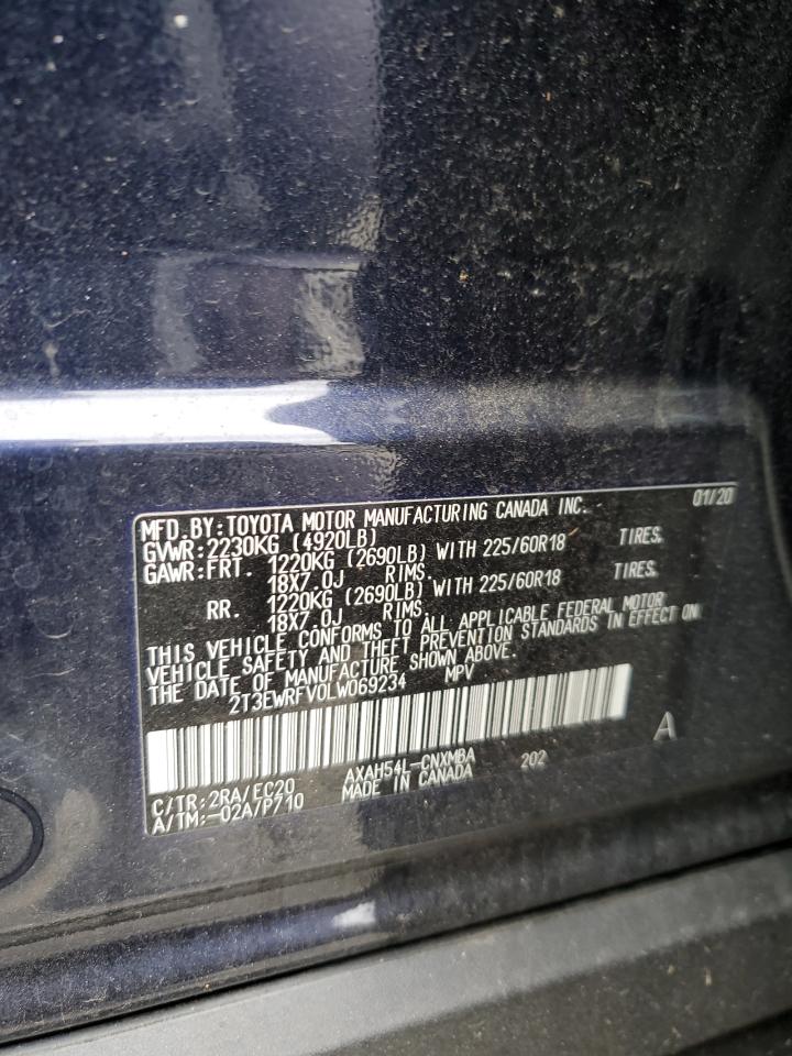 2T3EWRFV0LW069234 2020 Toyota Rav4 Xse