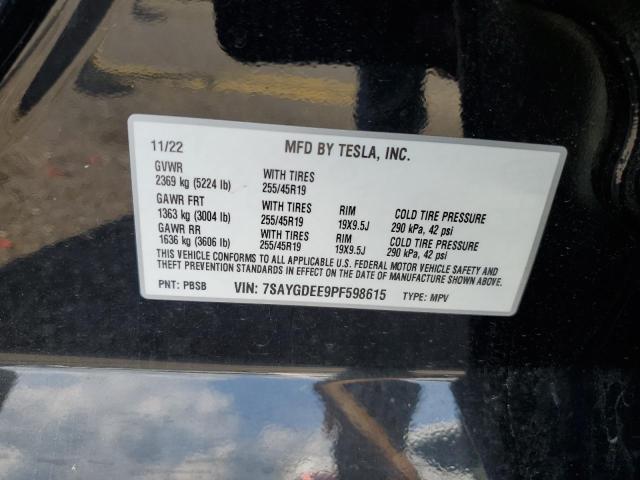 7SAYGDEE9PF598615 2023 TESLA MODEL Y - Image 12