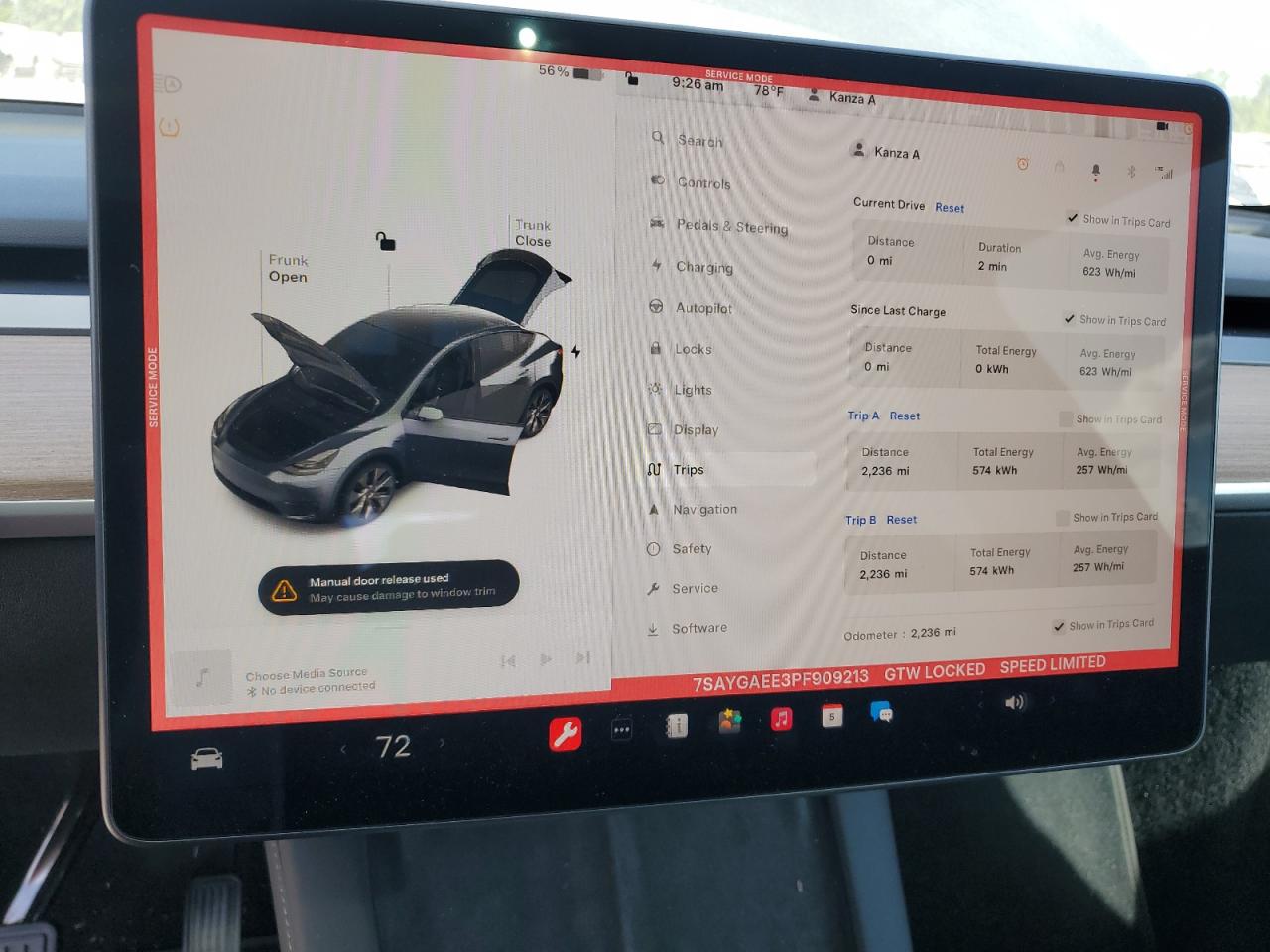 7SAYGAEE3PF909213 2023 Tesla Model Y