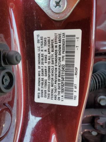 VIN 19XFB2F54FE113453 2015 Honda Civic, LX no.12