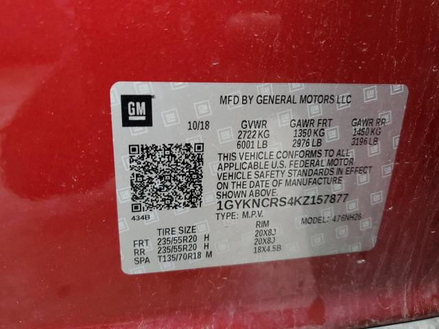2019 CADILLAC XT5 LUXURY - 1GYKNCRS4KZ157877
