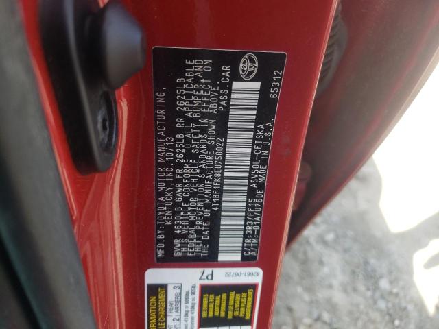 VIN 4T1BF1FK8EU750022 2014 Toyota Camry, L no.12