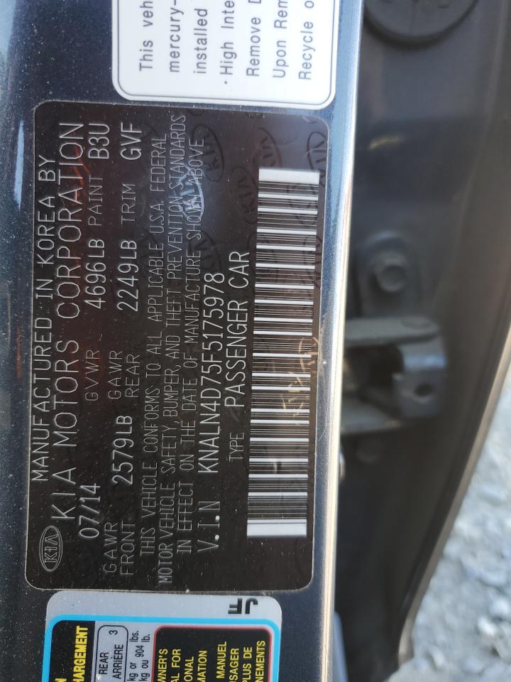 KNALN4D75F5175978 2015 Kia Cadenza Premium