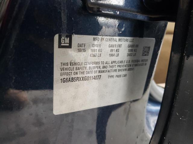 2016 Cadillac Ats Luxury VIN: 1G6AB5RXXG0114077 Lot: 61430764