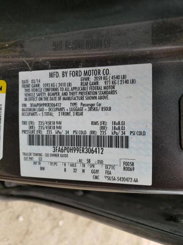 VIN 3FA6P0H99ER306412 2014 Ford Fusion, SE no.12