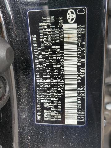 2022 TOYOTA COROLLA SE - 5YFS4MCE3NP099731
