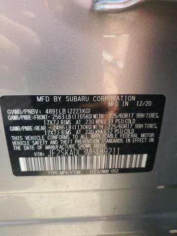 2021 SUBARU FORESTER JF2SKADC3MH489211
