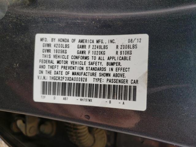 1HGCR2F3XDA000928 2013 Honda Accord Lx