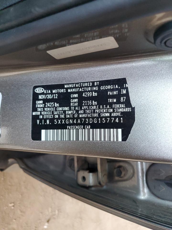 5XXGN4A73DG157741 2013 Kia Optima Ex