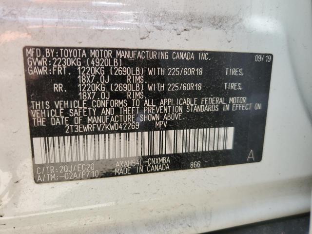 2T3EWRFV7KW042269 2019 TOYOTA RAV 4 - Image 13