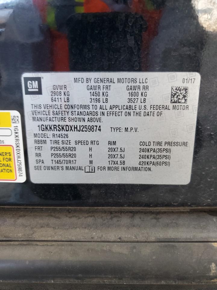 1GKKRSKDXHJ259874 2017 GMC Acadia Limited Slt-2