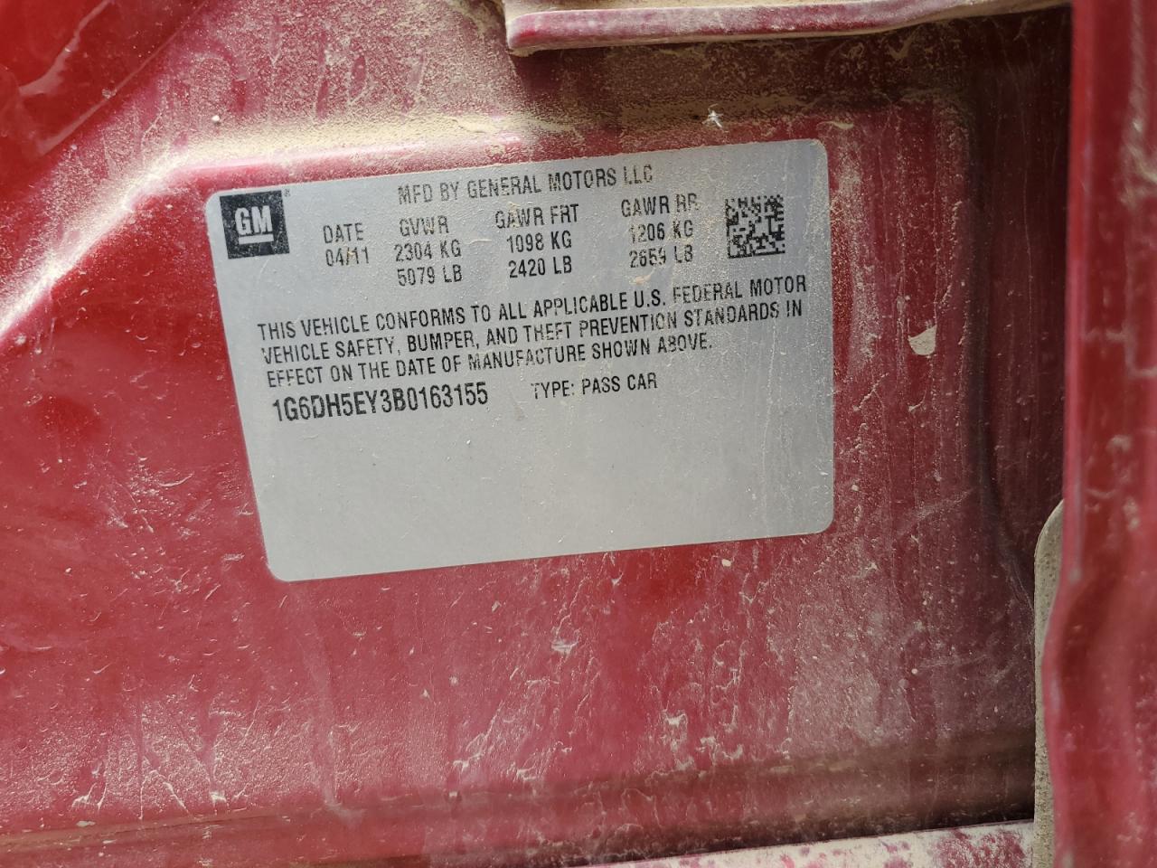 1G6DH5EY3B0163155 2011 Cadillac Cts Luxury Collection