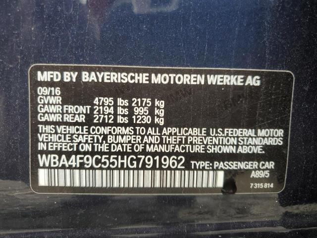 VIN WBA4F9C55HG791962 2017 BMW 4 Series, 430XI Gran... no.12