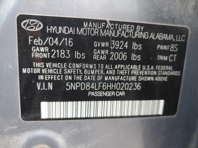 5NPD84LF6HH020236 2017 HYUNDAI ELANTRA - Image 13