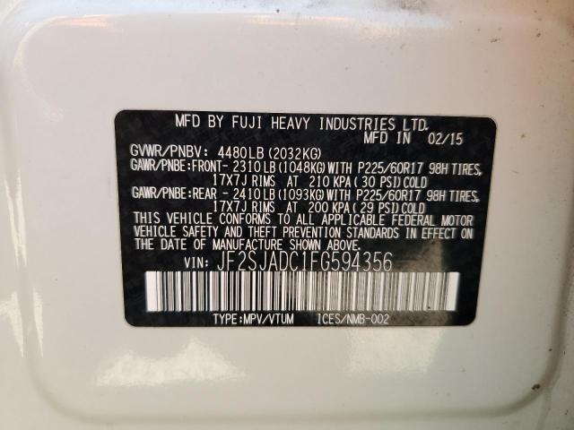 2015 Subaru Forester 2.5I Premium VIN: JF2SJADC1FG594356 Lot: 61771794