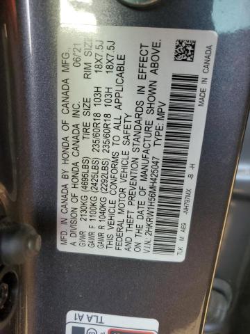 2HKRW1H56MH425047 Honda CRV CR-V EX 14