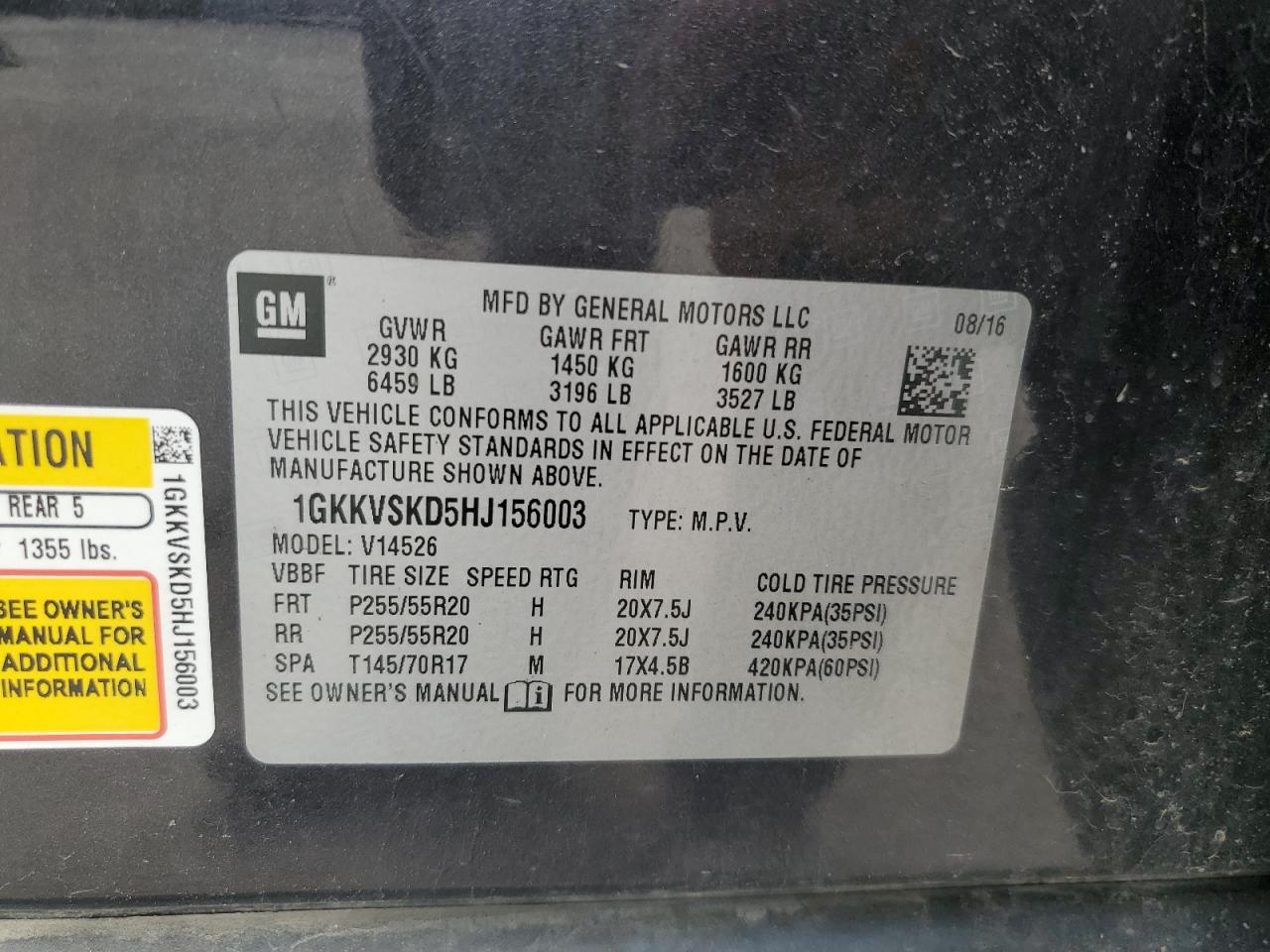 1GKKVSKD5HJ156003 2017 GMC Acadia Limited Slt-2